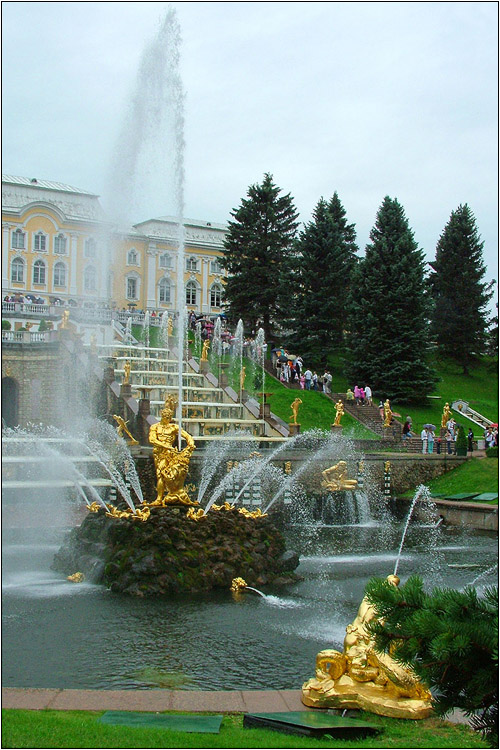 Петергоф. Петродворец. Большой каскад. Самсон. Фонтаны