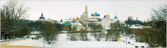 Панорама лавры. Свято - Троице Сергиева Лавра. Сергиев посад.