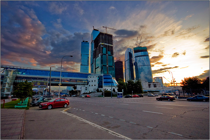 Москва - Сити на закате